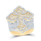 3 5/8CTW-DIA NK CROSS MENS RING